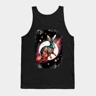 Year of the rabbit chinese zodiac sign space design with planets Tank Top